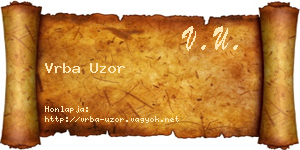 Vrba Uzor névjegykártya
